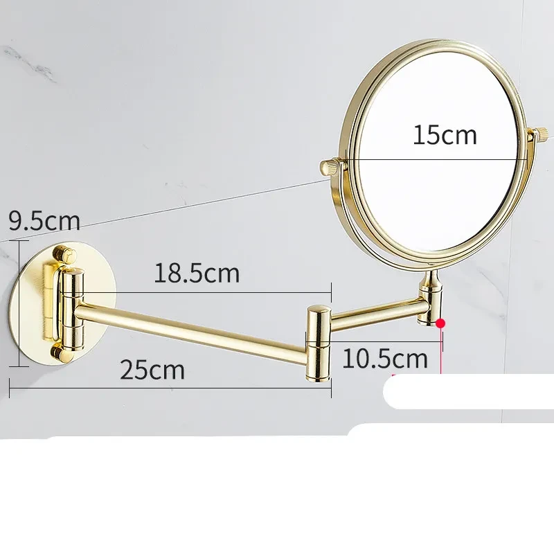 Punch-Free Makeup Mirror Mirror Double Sided Wall Mounted