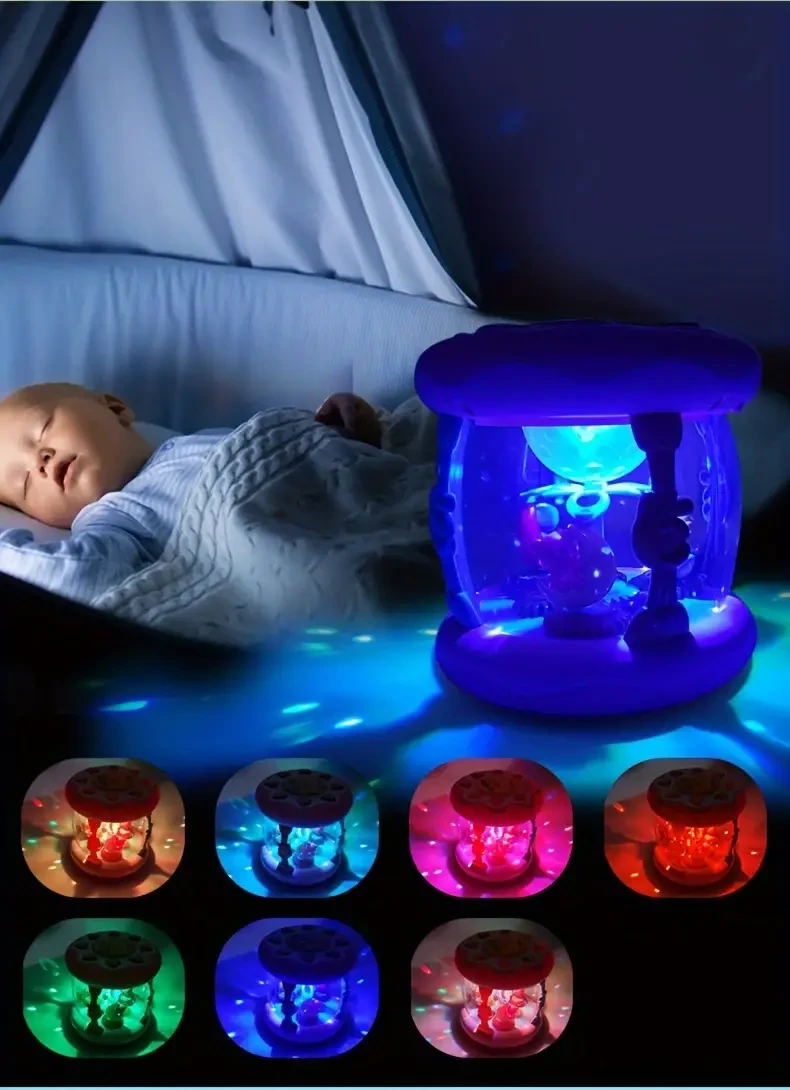 Ocean Projector Light Up Musical Toy, Crawling Learning Tummy Time Gifts