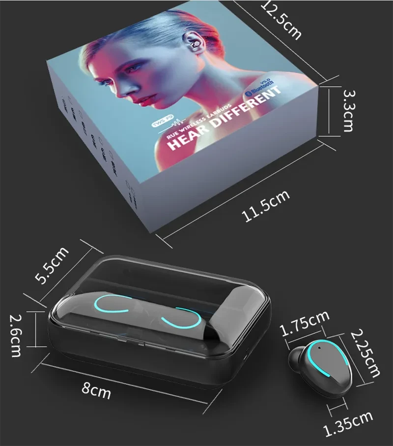Bluetooth Headset Binaural Movement Power Bank