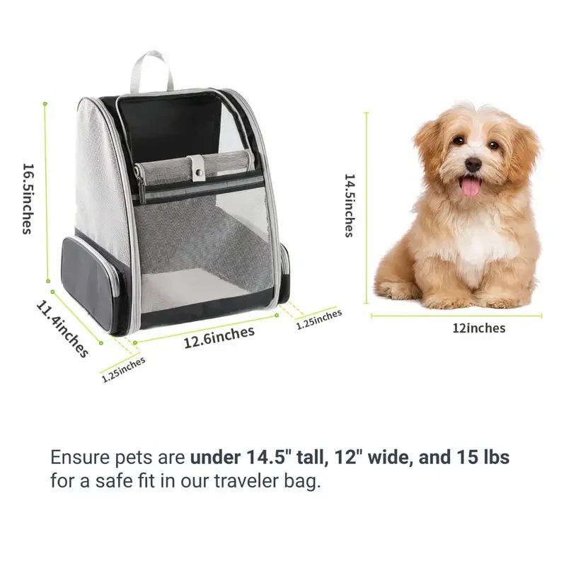 Pet Traveler Backpack - Carrier for Cats and Dogs