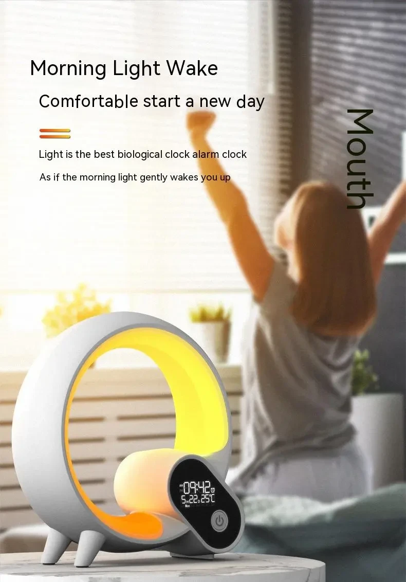Q Light Analog Sunrise Digital Display Alarm Clock