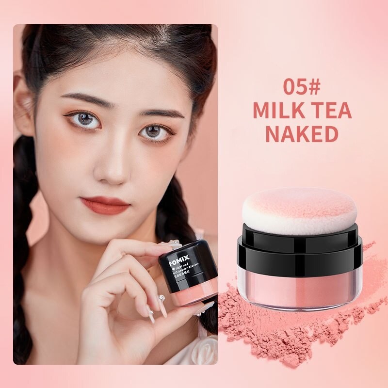 FOMIX Loose Powder Air Cushion Blush - Soft Matte Natural Cheek Colors