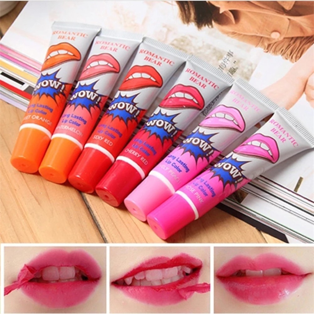 6 Colors Peel-Off Liquid Lipstick - Waterproof Long-Lasting Lip Gloss & Tattoo Effect