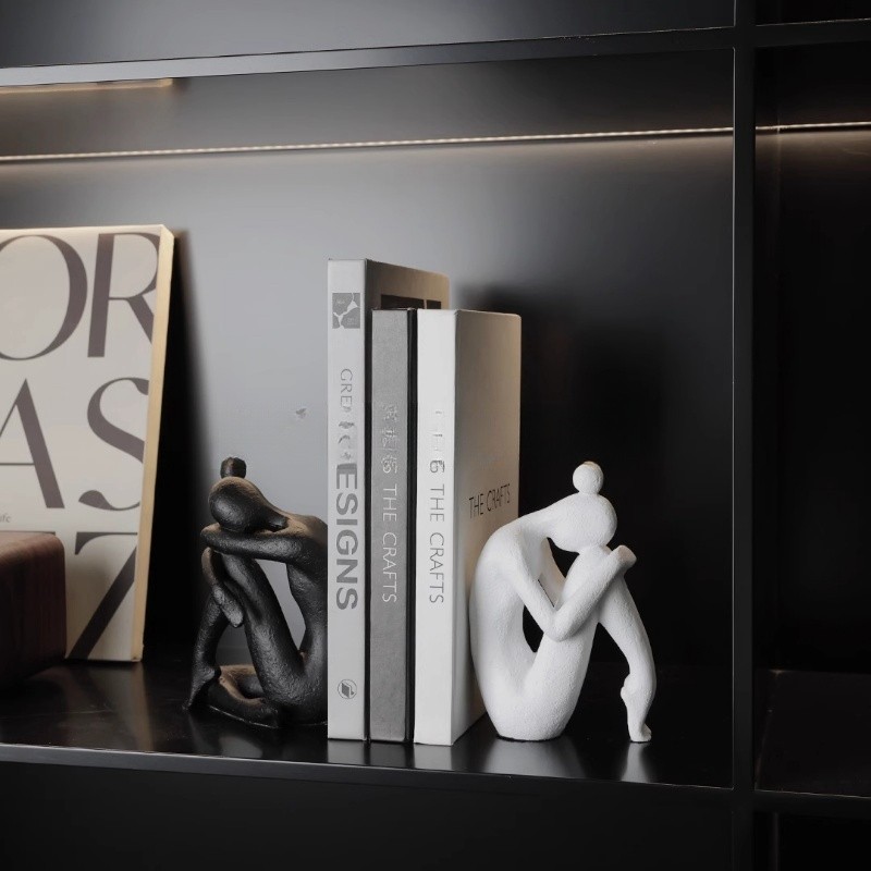 Nordic Affordable Luxury Character Bookend Decoration Model Room Hallway Home Study Creative Soft