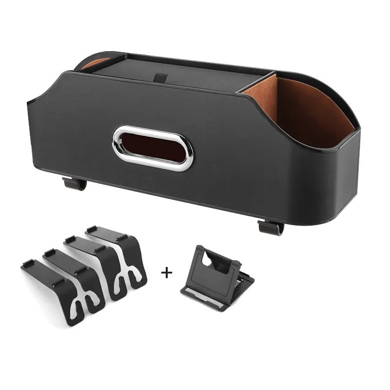 Multifunctional Car Tissue Box and Cup Holder Organizer