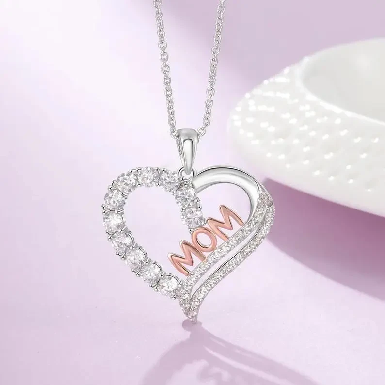Mom Diamond Pendant Necklace