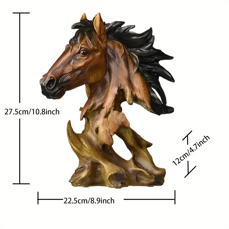 1pc Majestic Horse Head Sculpture