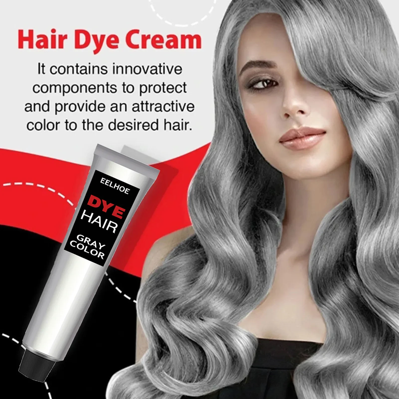 Long-lasting Mild Gray Hair Hair Colour