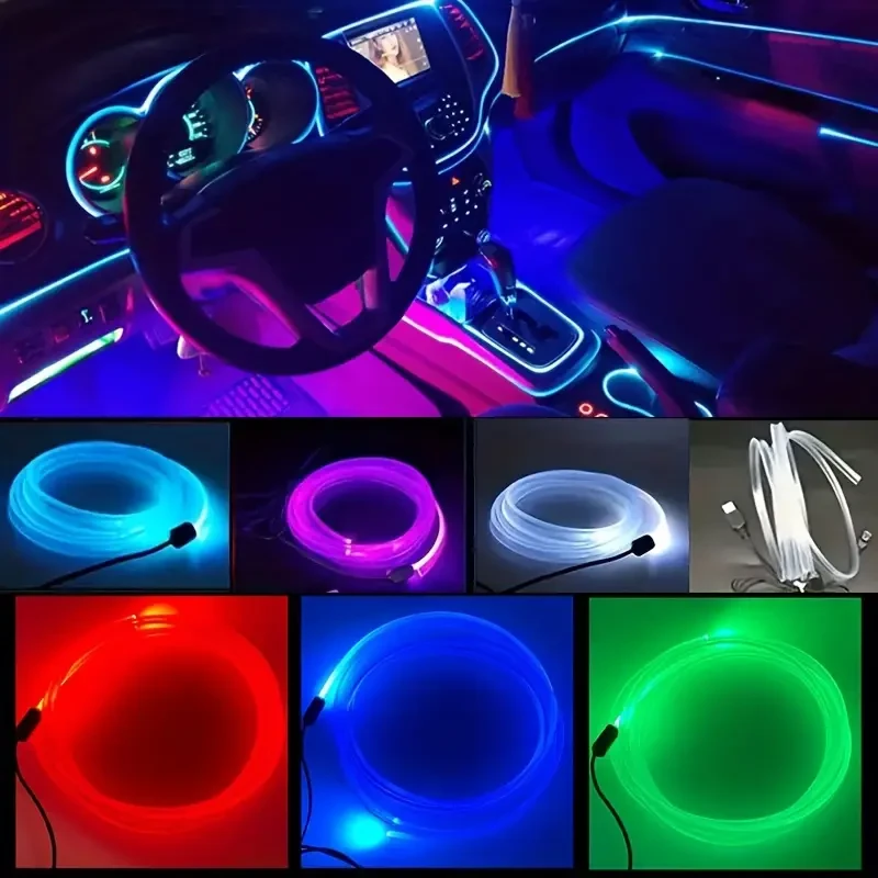 5 Meters RGB Car Interior Lights USB Control