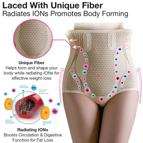 Fat Burning Ice Silk Ionic Fiber Shaping Shorts