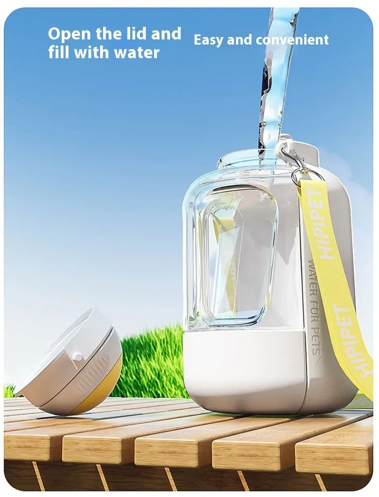 2 In 1 Dog Large Capacity Pets Outdoor Drinking Pot