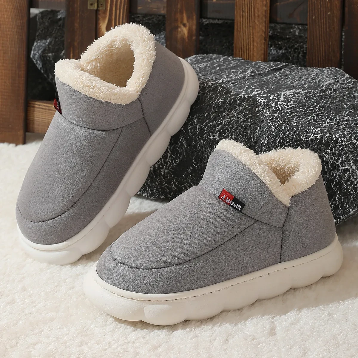Winter Plush Cotton Shoes Women