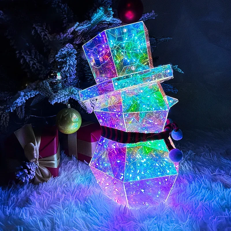 Christmas Colorful Snowman Festival Atmosphere