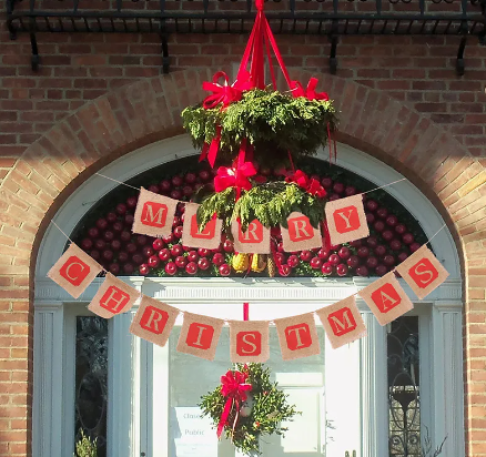 Sackcloth Flag Christmas Banner