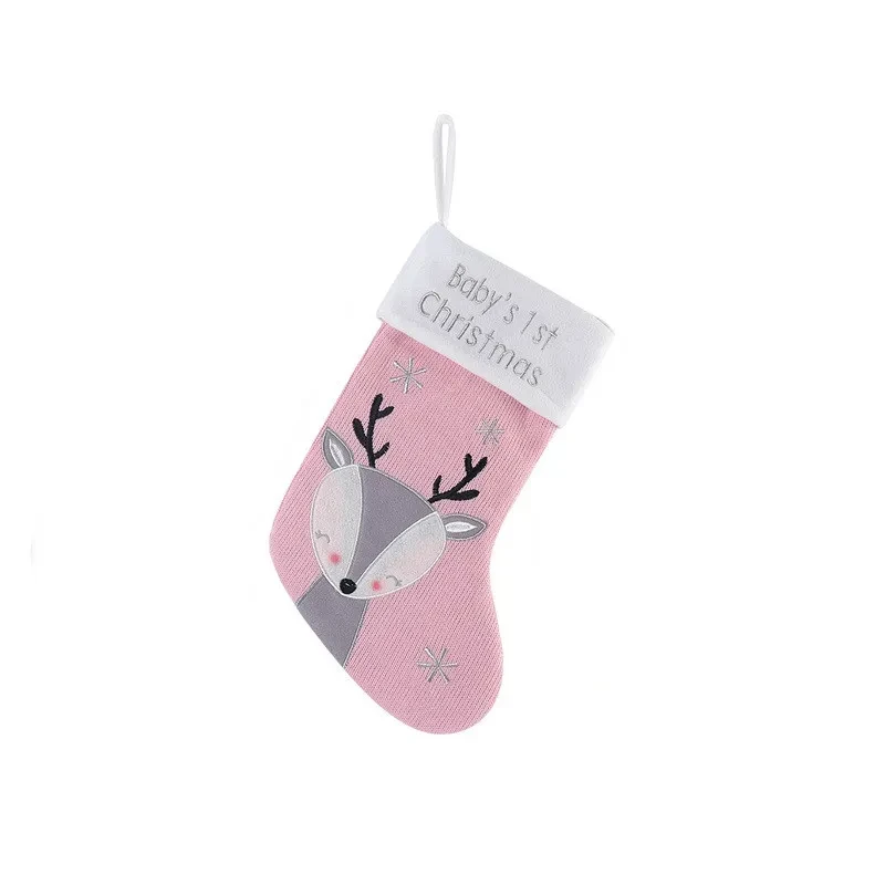 Christmas Fox Wool Gift Stockings