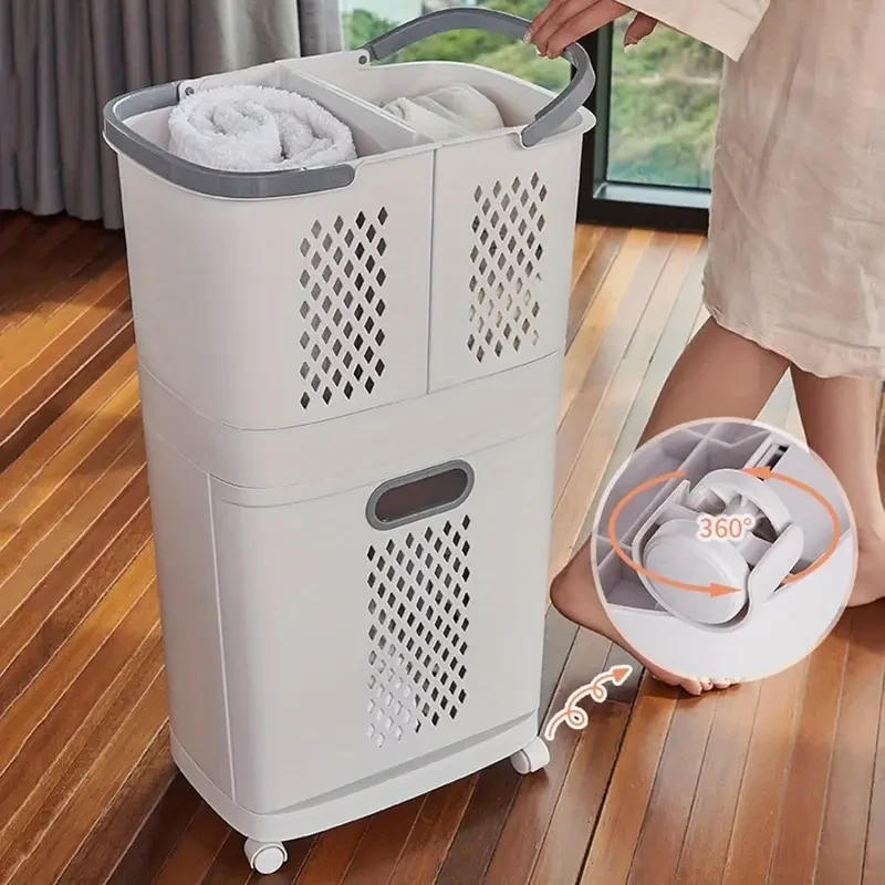Wheeled Laundry Hamper Spacious & Breathable Organizer