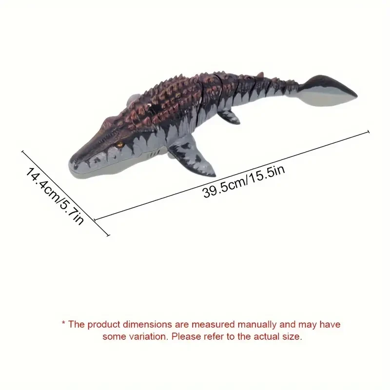 Interactive Remote-Controlled Dinosaur Toy Dual Propeller Drive with Lights & Water Spray