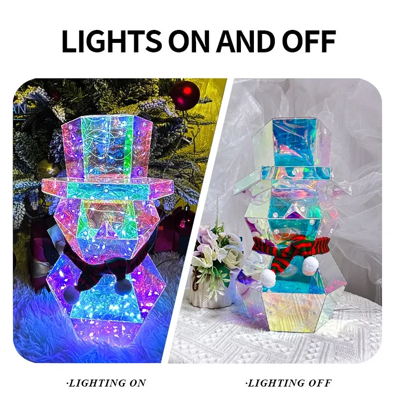 Christmas Colorful LED Glow Santa Claus