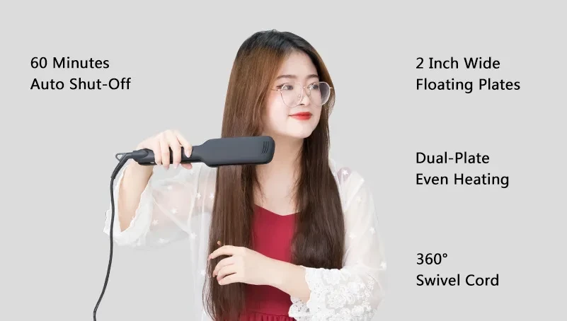 Cross-Border Lcd Display Infrared Hair Care Straightener