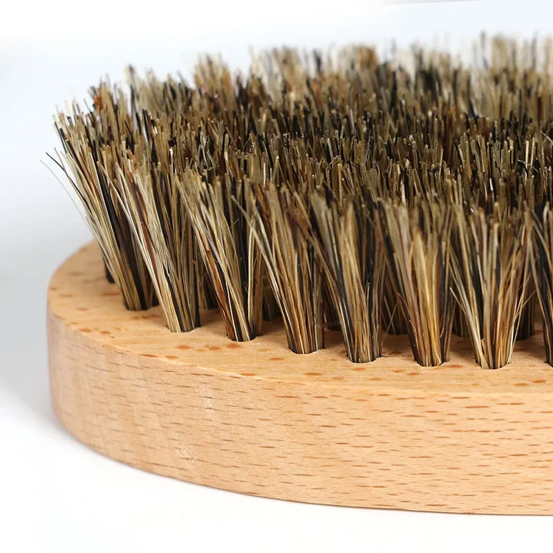 Oval Bluezoo Beech Wood Color Beard Brush