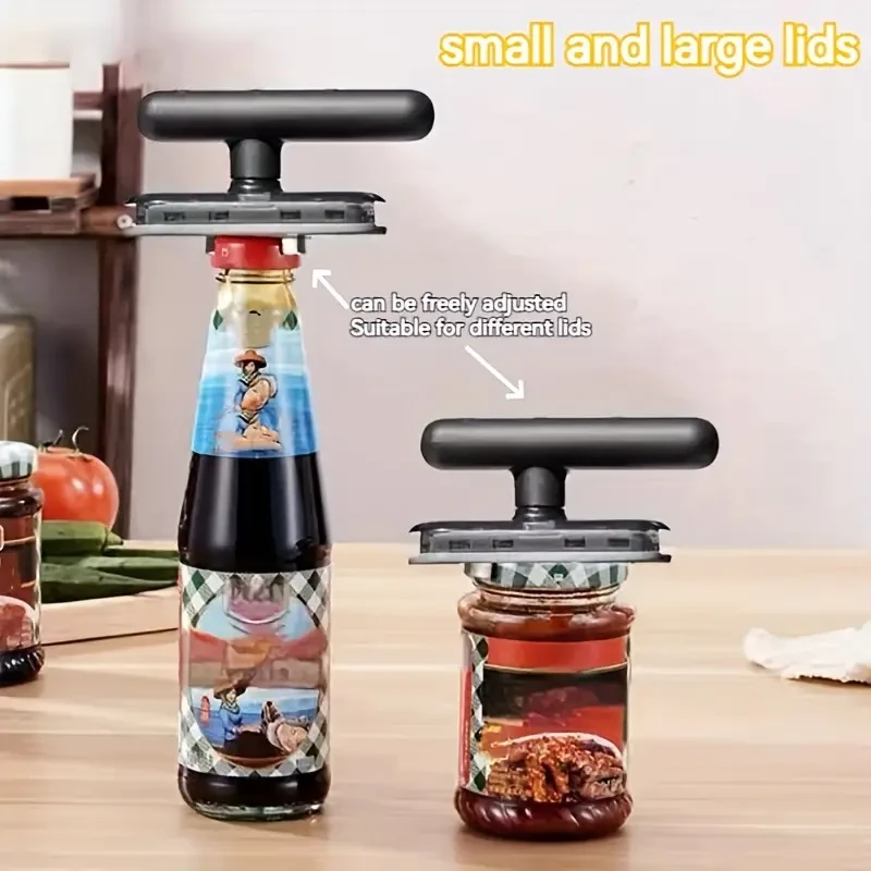 Versatile Jar & Bottle Opener - Adjustable, Easy-Grip, Multifunctional Kitchen Tool