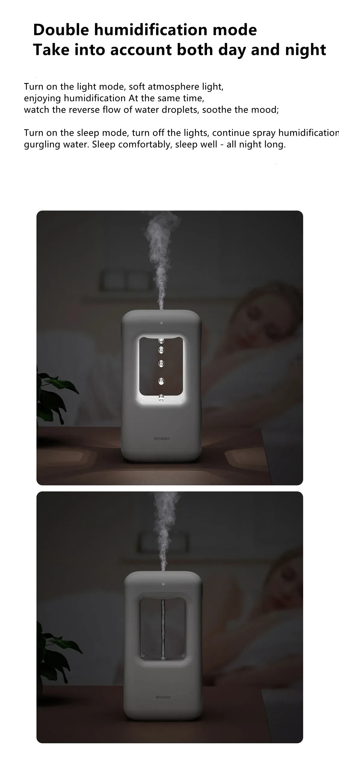 Air Humidifier With Atmosphere Light
