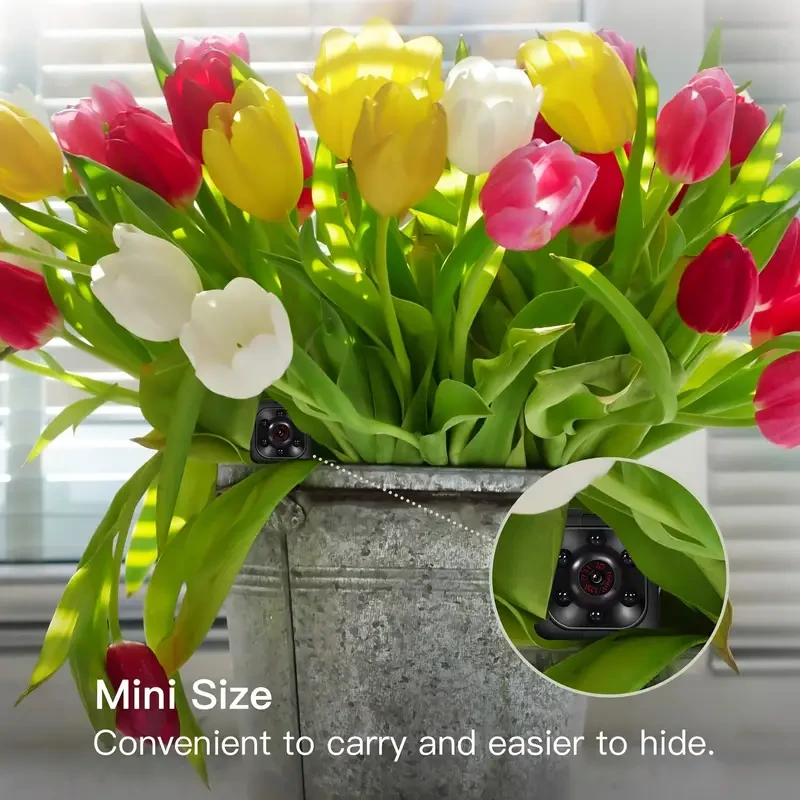Mini 1080P HD Video Camera - Portable Nanny Cam with Night Vision