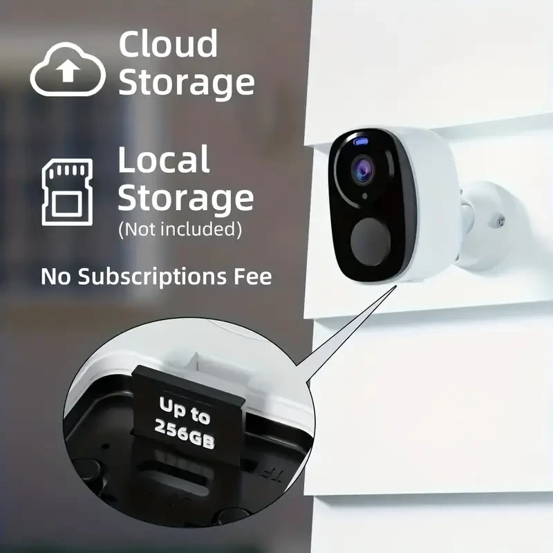 Outdoor Wireless Security Camera - 2K 5MP Video Resolution, AI Motion Detection