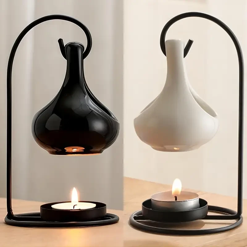 Hanging Incense Burner Stand, Black/White, Creative Aromatherapy Lamp, Essential Oil Diffuser
