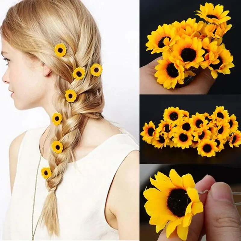 Hair Pin Simulation SUNFLOWER Pin U-shaped Headwear