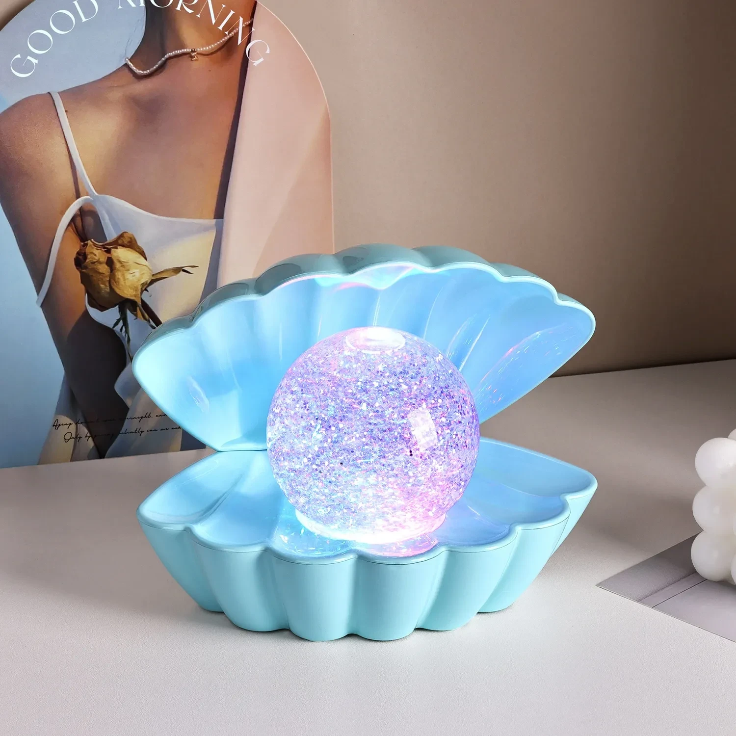 Neon Ambience Light Decorative Ornaments Shell-shaped Small Night Lamp
