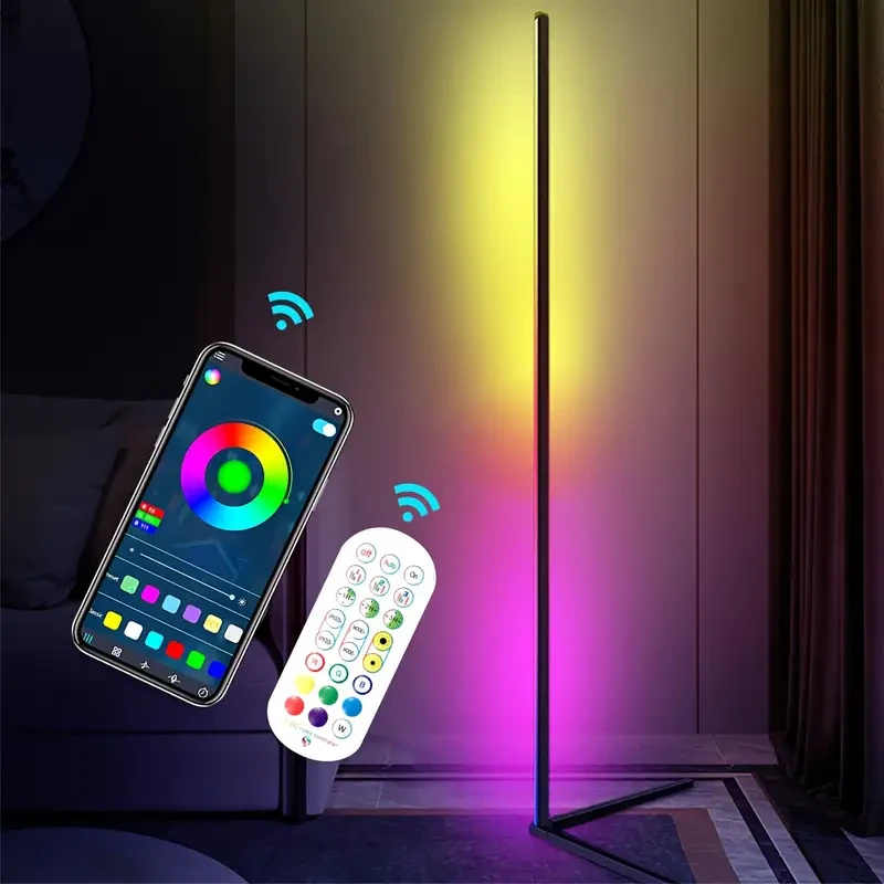 RGB Wall Corner Ambient Light - Remote Control with Music and Timer