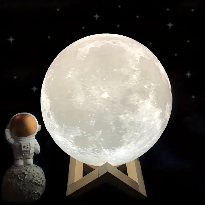 Rechargeable Moon Lamp - Remote & Touch Control, Dimmable Night Light