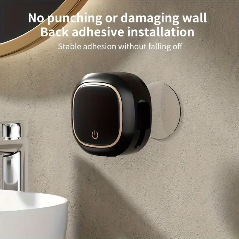 Sleek No-Drill UV Toothbrush Sanitizer with Automatic Sterilization
