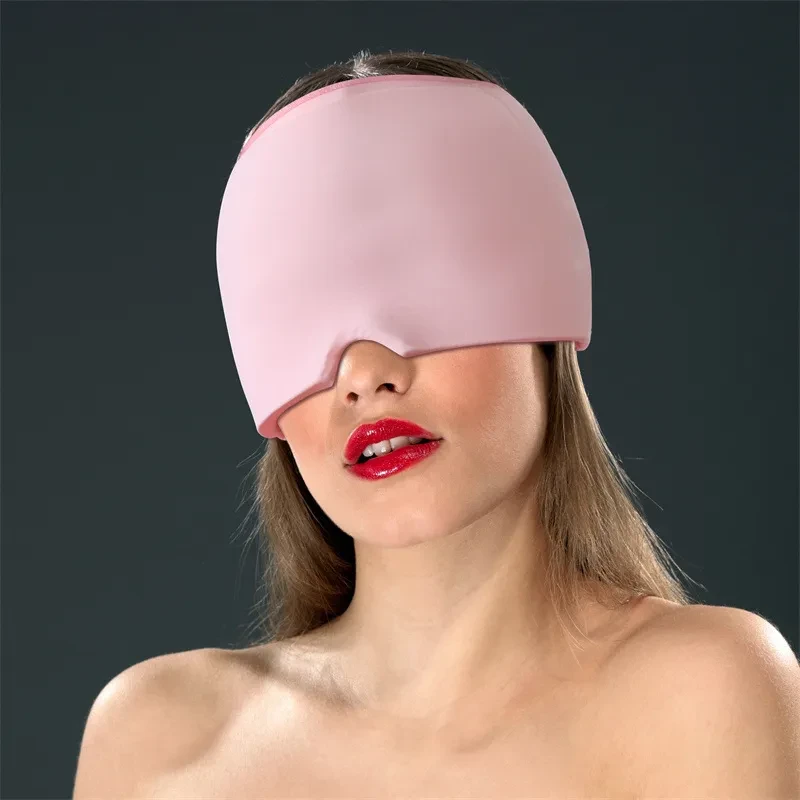 Migraine Relief Hat Cold Therapy Migraine Relief Products Comfortable Head Wrap Ice Pack Eye Mask For Puffy Eyes