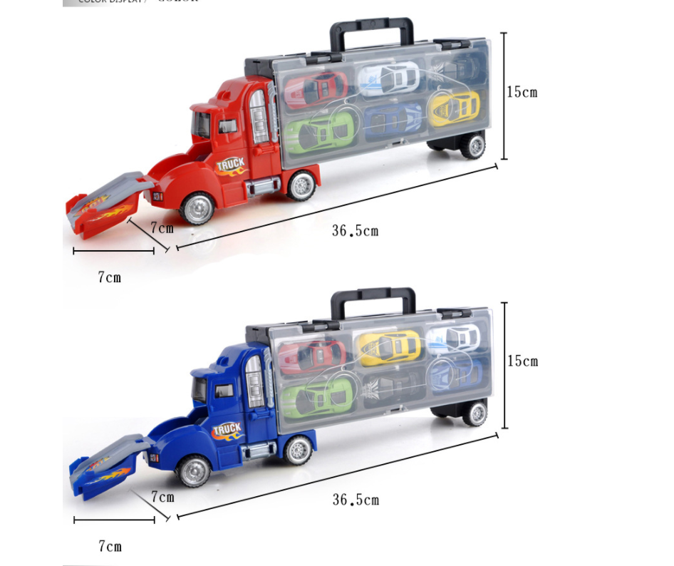 Sliding Alloy Children's Toy Container Truck Model