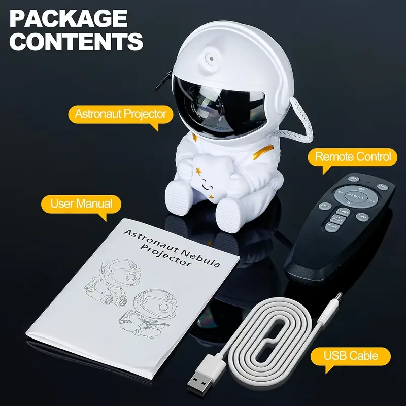 Remote Control Timing LED Nebula Night Light with Star Projector