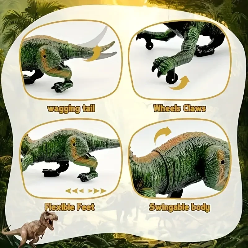 Remote Control Tyrannosaurus Rex Dinosaur Toy Glowing Spray