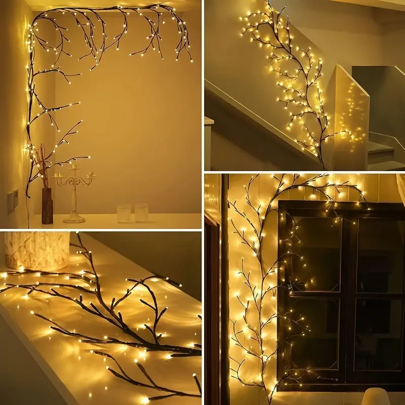 USB-Powered Willow Branch LED Wall Decor  96 Lights
