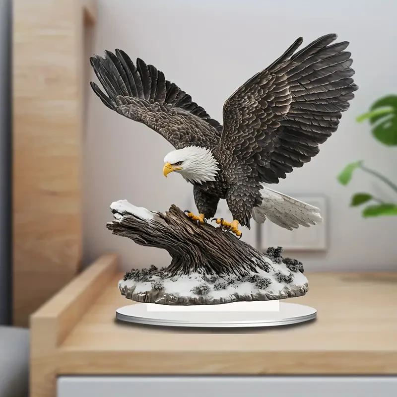 Eagle Sun Catcher with Spreading Wings Acrylic Desk Decor (19.99cm)