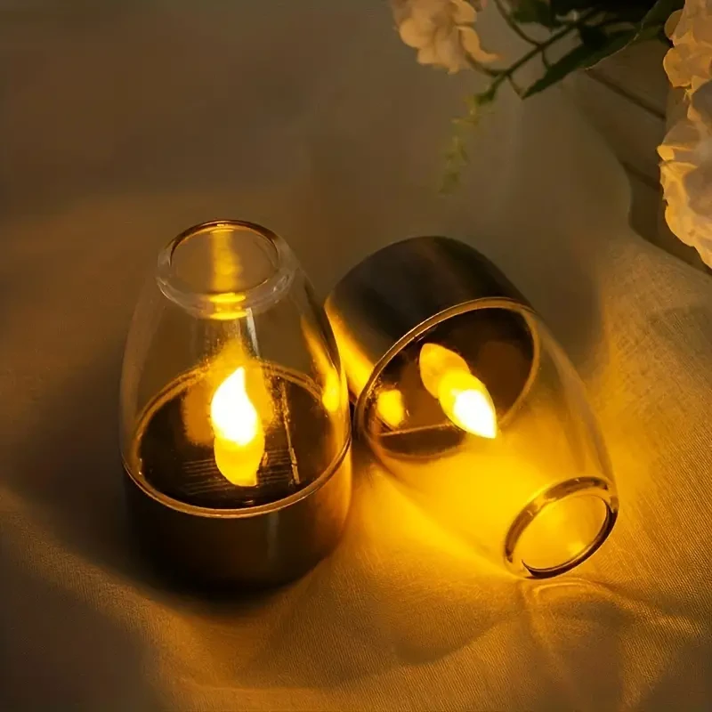 6-Pack Solar LED Tealight Candles for Decoration