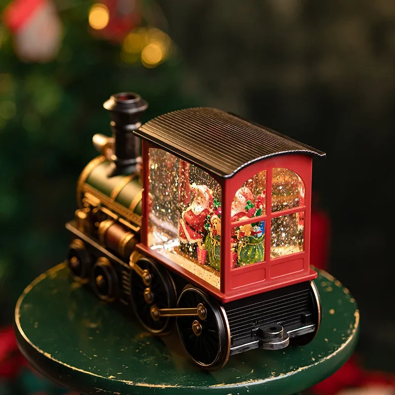 Christmas Santa Claus Train Music Box