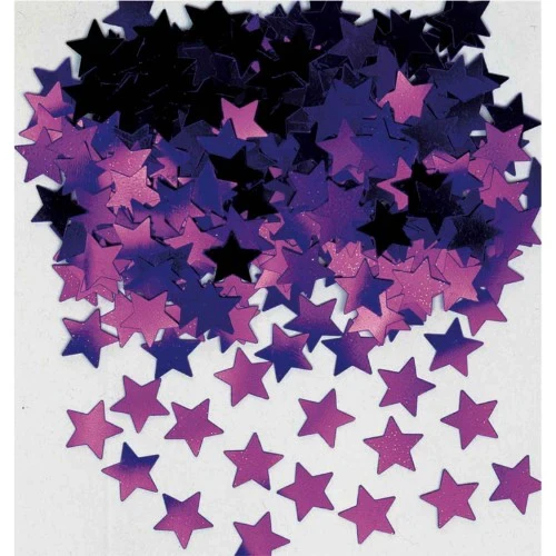 Confetti - Mini Stars Silver Purple