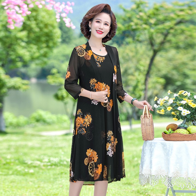 Womens floral print Two Piece Dress