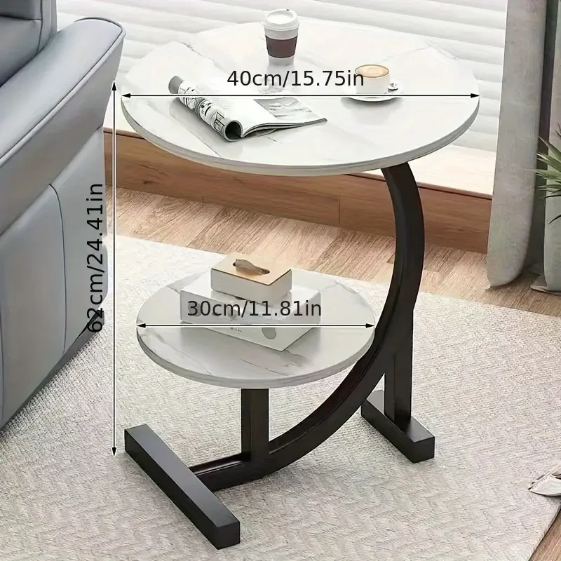 Modern Minimalist Waterproof Iron Coffee Table - Portable Sofa Side End Table for Outdoor Leisure