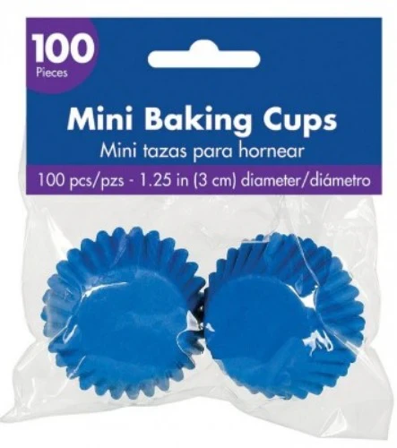 Mini Cupcake Cases - Bright Royal Blue - Pack of 100