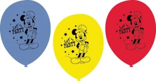 Printed Latex Balloons - Disney Mickey Carnival - Pack of 6