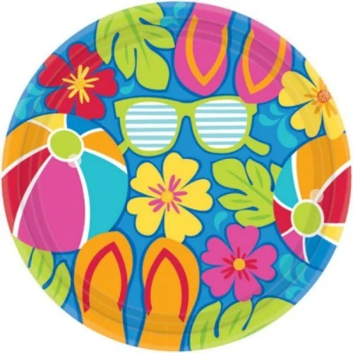 Round Plate - Summer Splash Mid Count - Pack of 18