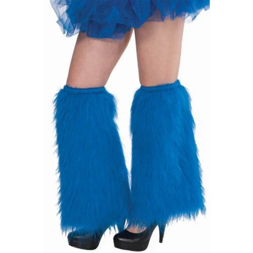 Plush Leg Warmers - Blue