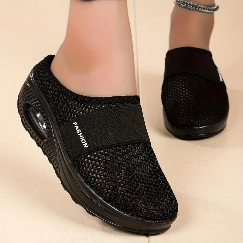 Women's Air Cushion Mesh Mule Sandals Breathable & Lightweight